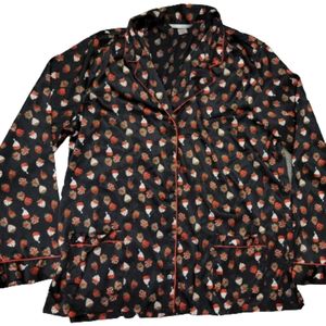 Victoria’s Secret Button-up Strawberry Print Pajama Top
